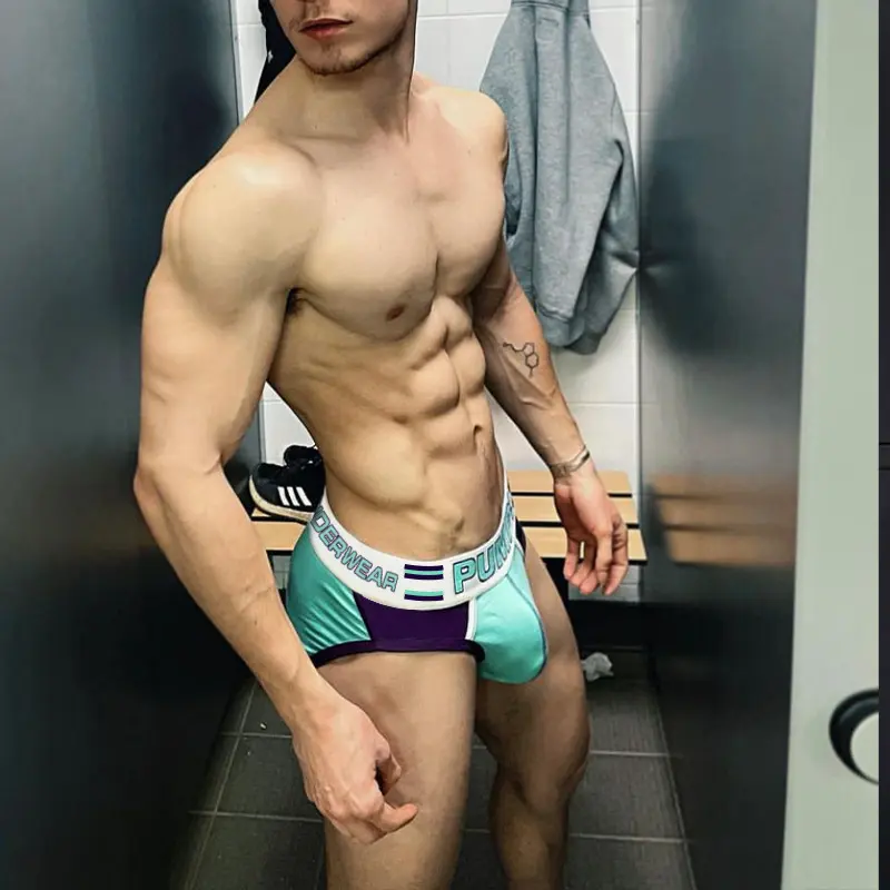 Summer Men Sexy Low Waist Briefs Bikini Underwear Breathable Large Size Underpants Sports Jockstrap Beach Outdoor Underwear
