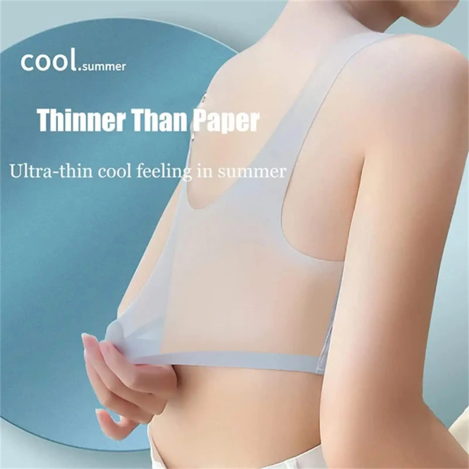 2024 Summer Seamless Ice Silk Ultra Thin Bra Ultra-Thin Ice Silk Bra Ice Silk Air Bra Ultra-Thin Ice Silk Lifting Bra