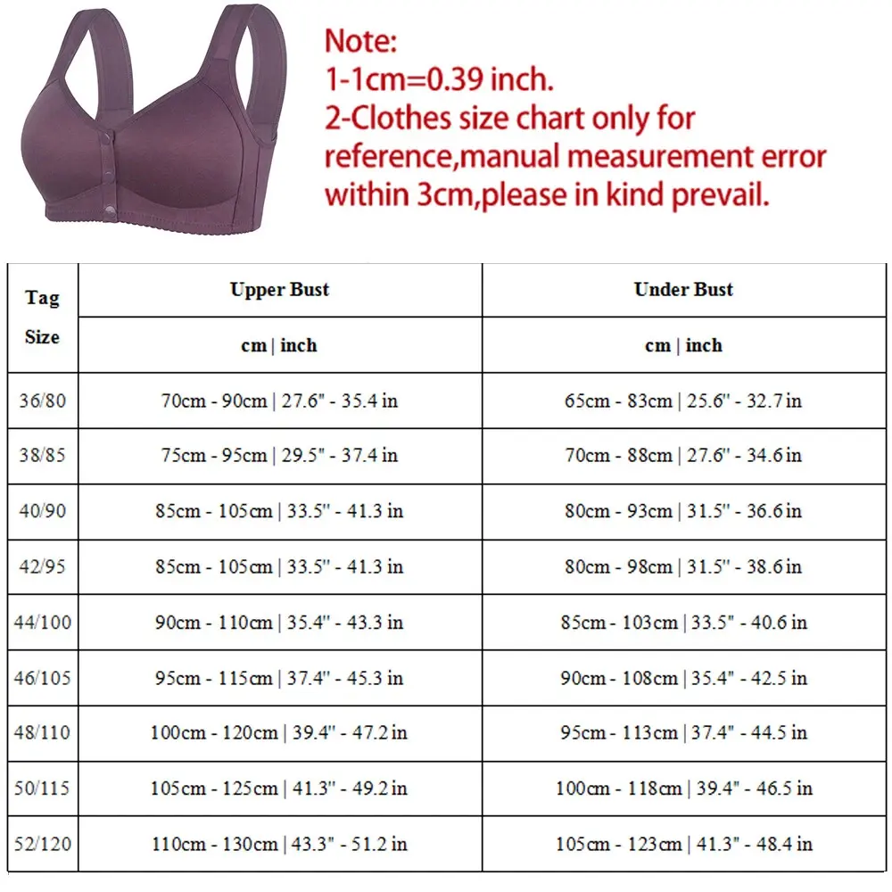 Women Wireless Cotton Front Closure Bra Push Up Full Coverage Bras Plus Size Soft Comfortable Breathable Underwear Intimates ﻿
