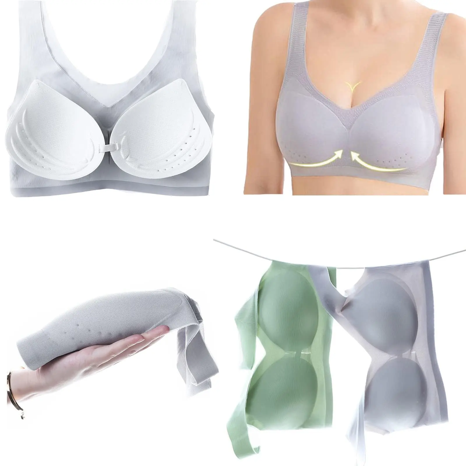 2024 Summer Seamless Ice Silk Ultra Thin Bra Ultra-Thin Ice Silk Bra Ice Silk Air Bra Ultra-Thin Ice Silk Lifting Bra
