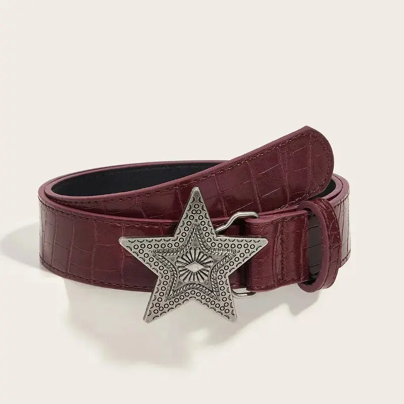 Waistband PU Leather Punk Belt Girdle Width 3.3cm Gothic Belt For Youth Fashion Y2K Trend Party Accessory
