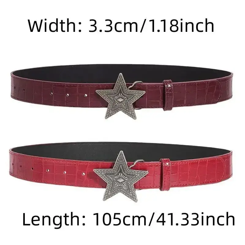Waistband PU Leather Punk Belt Girdle Width 3.3cm Gothic Belt For Youth Fashion Y2K Trend Party Accessory