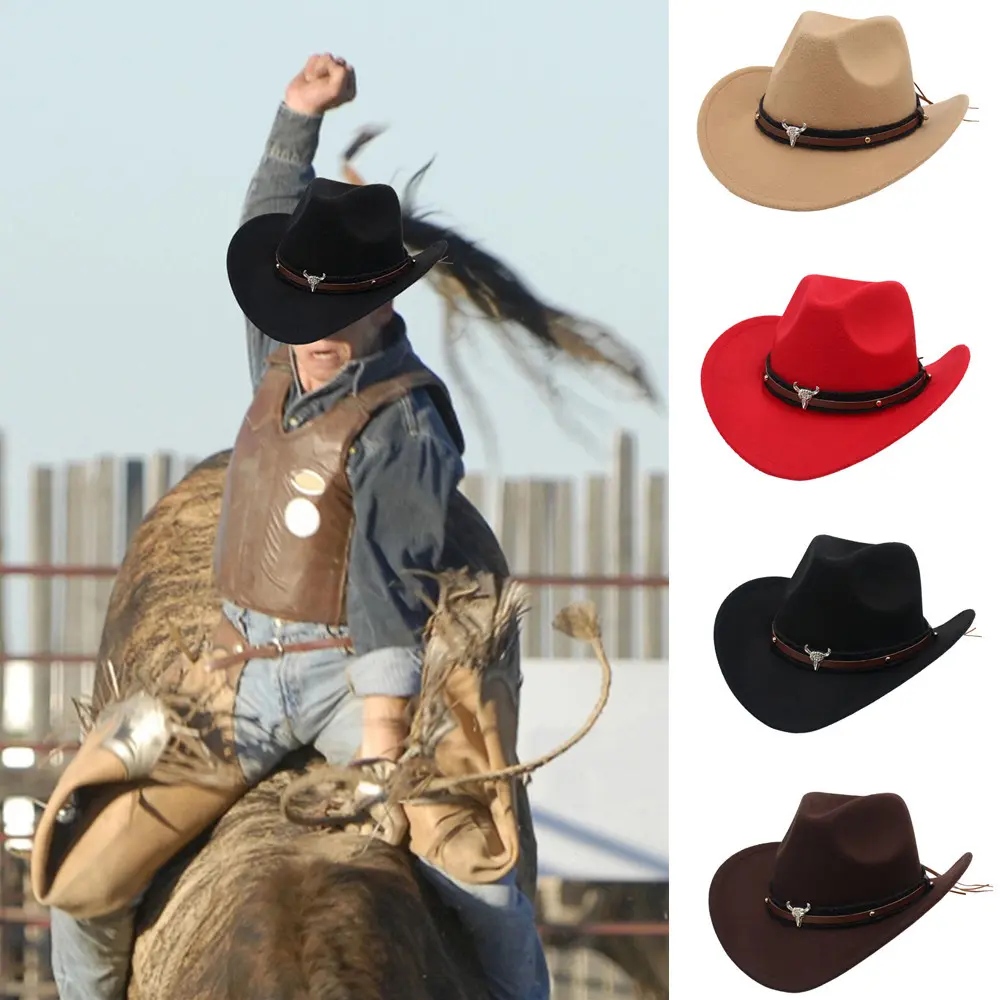 Western Cowboy Hat Strap Hat Cowboy Hat Western  For Unisex Wear Sun  Fashion Accessory