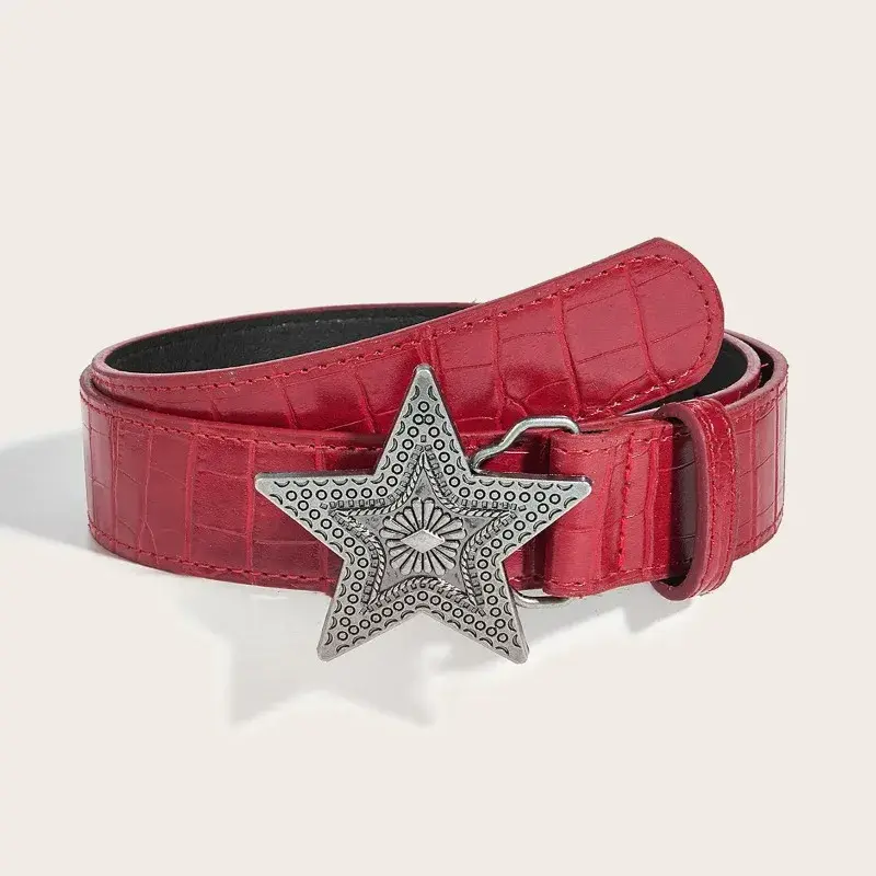 Waistband PU Leather Punk Belt Girdle Width 3.3cm Gothic Belt For Youth Fashion Y2K Trend Party Accessory