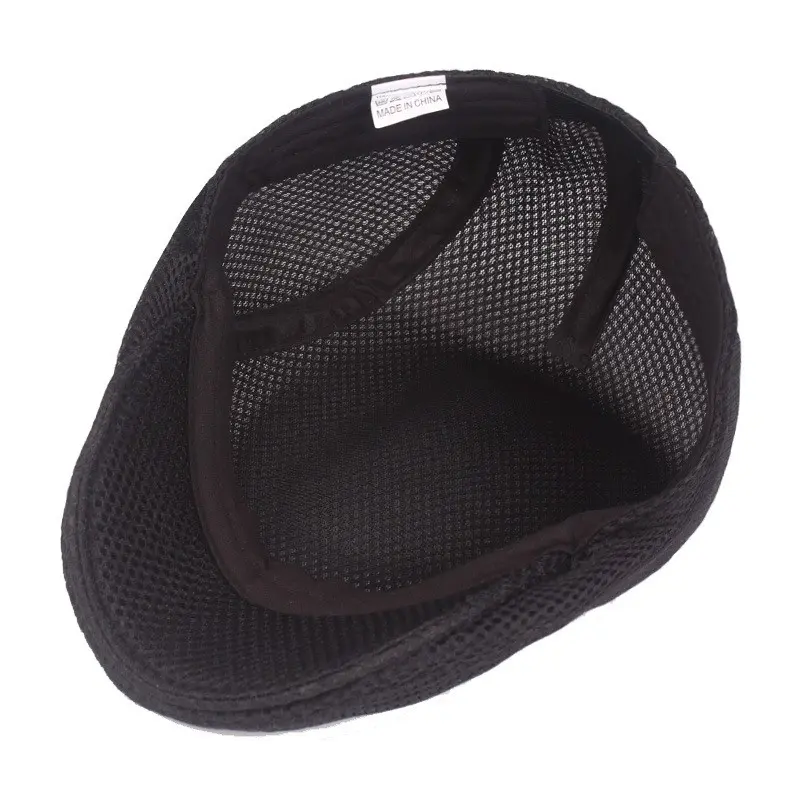 Men's Beret Lightweight Cabbie Newsboy Hat Casual Breathable Hat Breathable Mesh Cap For Golfing Fashion Accessory Casual