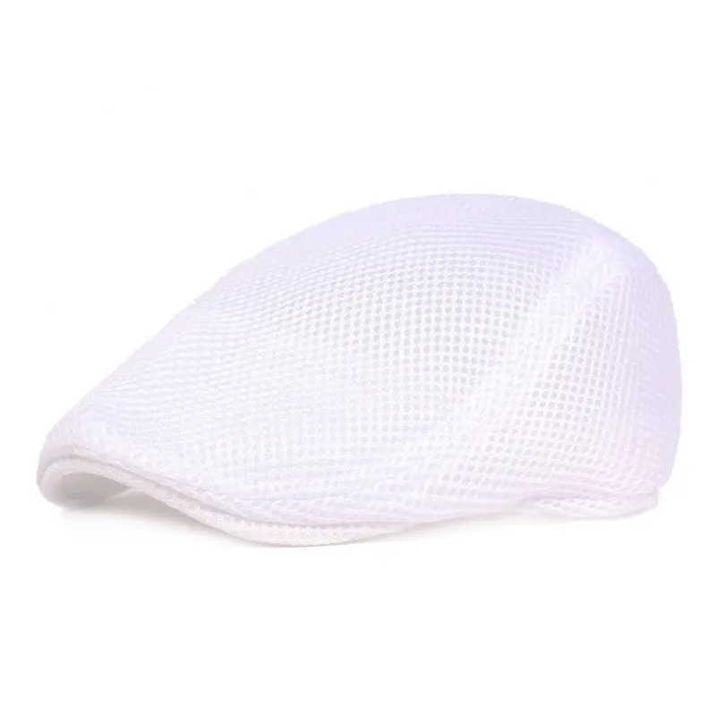 Men's Beret Lightweight Cabbie Newsboy Hat Casual Breathable Hat Breathable Mesh Cap For Golfing Fashion Accessory Casual
