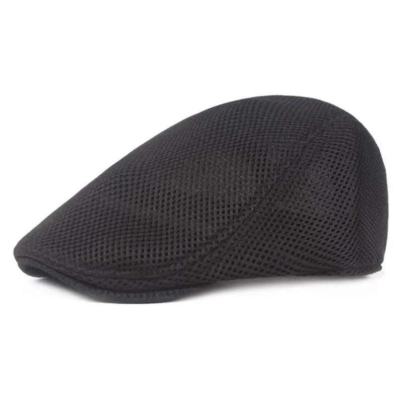 Men's Beret Lightweight Cabbie Newsboy Hat Casual Breathable Hat Breathable Mesh Cap For Golfing Fashion Accessory Casual