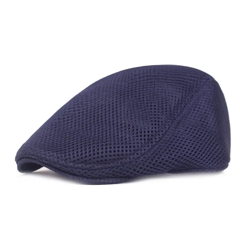 Men's Beret Lightweight Cabbie Newsboy Hat Casual Breathable Hat Breathable Mesh Cap For Golfing Fashion Accessory Casual