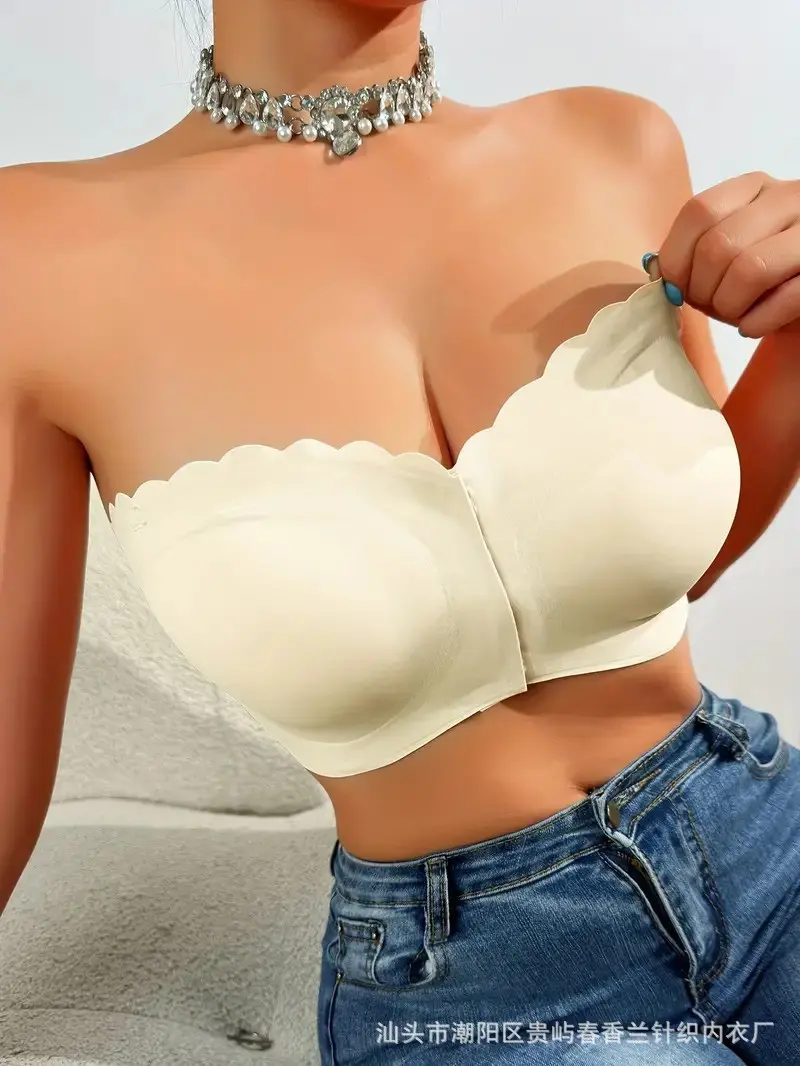 Comfortable Strapless Bra Full Coverage Breathable Seamless Underwear Bra Backless Women Underwear For Wedding