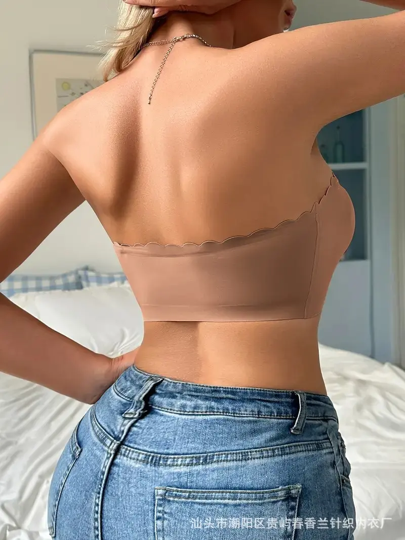 Comfortable Strapless Bra Full Coverage Breathable Seamless Underwear Bra Backless Women Underwear For Wedding