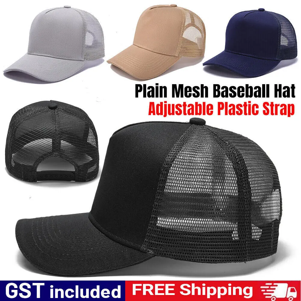 Mesh Cap Breathable Mesh Promotional Cap Trucker Cap Plain Design Baseball Hat For Marketing Merchandise Unisex Fashion Sports