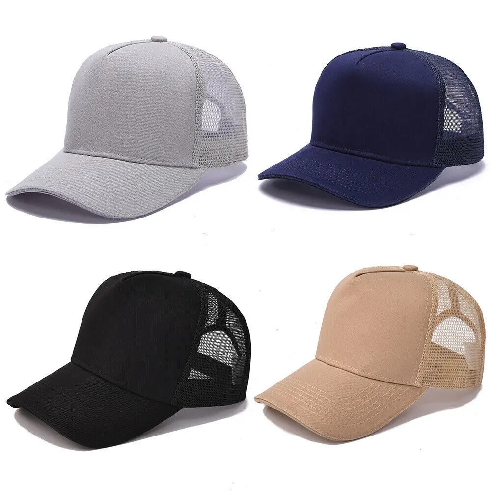 Mesh Cap Breathable Mesh Promotional Cap Trucker Cap Plain Design Baseball Hat For Marketing Merchandise Unisex Fashion Sports