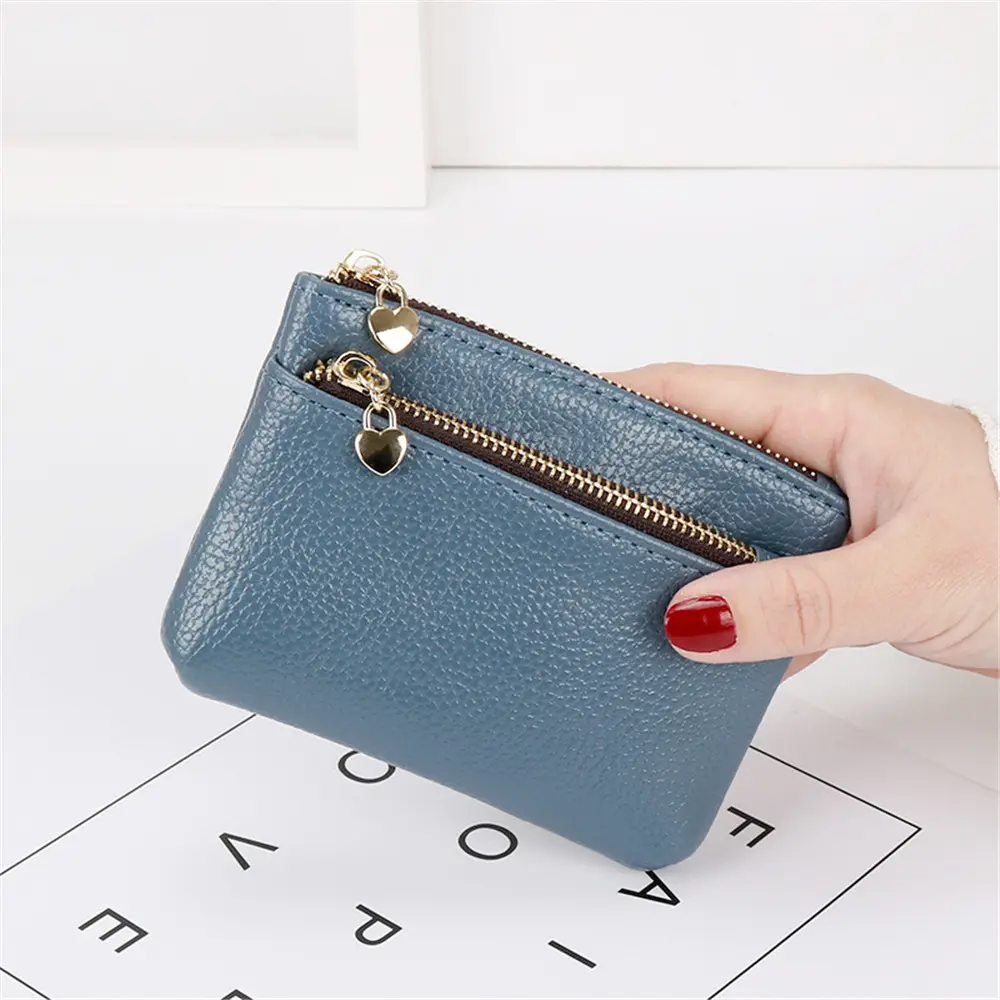 Change Purses PU Leather Coin Purse Kids Coin Pocket Wallets Zipper Card Holder For Everyday Use Gift Students