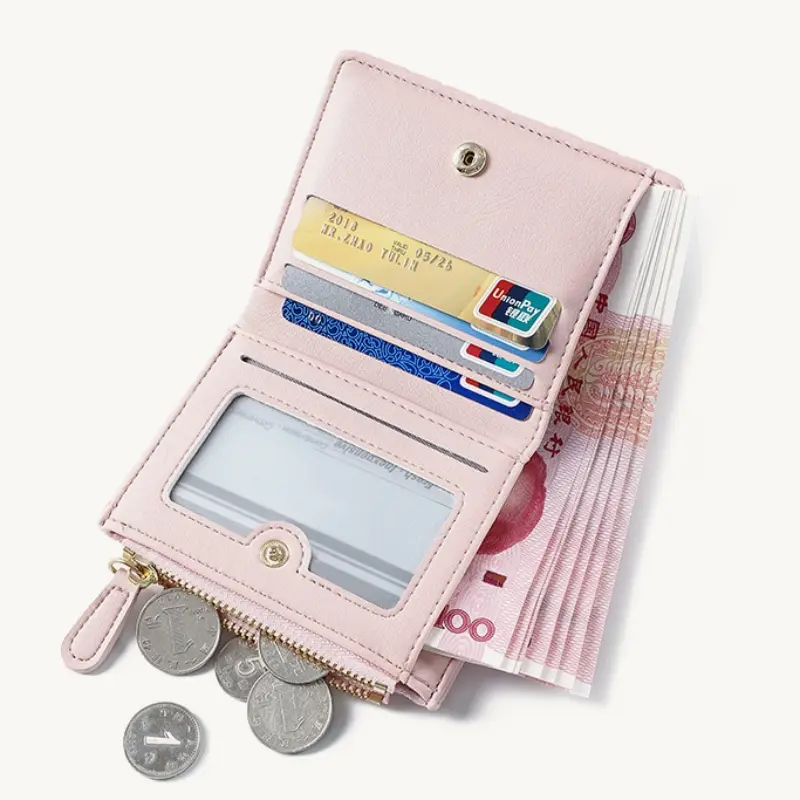 Wallet Stylish Card Holder Purse Pu Leather Pocket Wallet For Work Casual Outings Travel