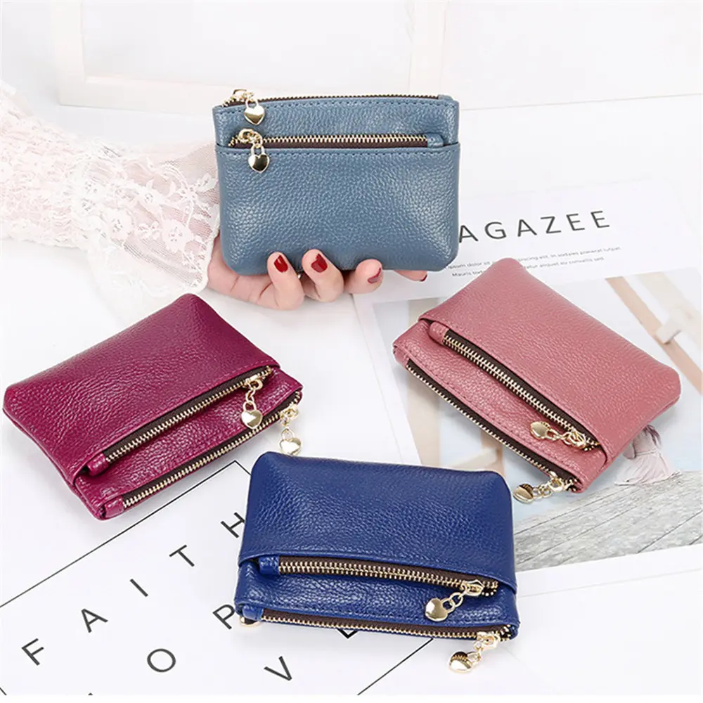 Change Purses PU Leather Coin Purse Kids Coin Pocket Wallets Zipper Card Holder For Everyday Use Gift Students