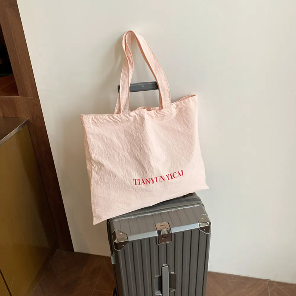Niche Art Handbag Casual Shopping Bag Large Capacity Tote Bag For Women Letter Printing Shoulder Bag