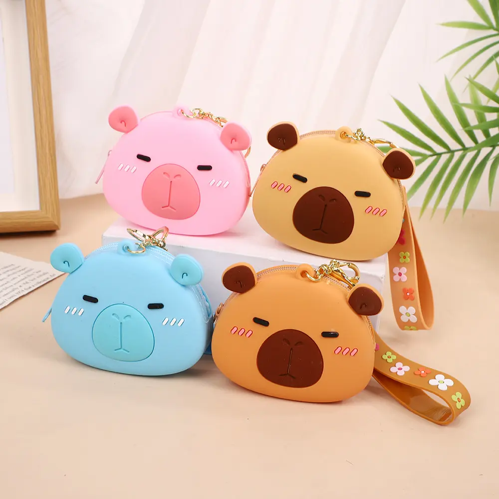 Accessories Pendant Silicone Cartoon Coin Purse Bag Charm Animal Coin Purse For Birthday Gift Party Favors Travel Accessory
