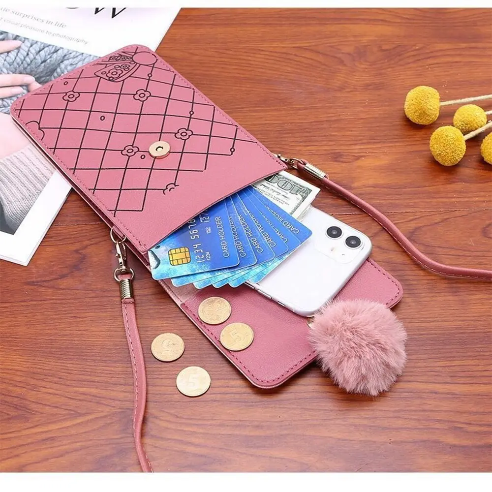 Accessory Simple Mobile Phone Bag Coin Purse Adjustable Purse For Shopping Everyday Travel
