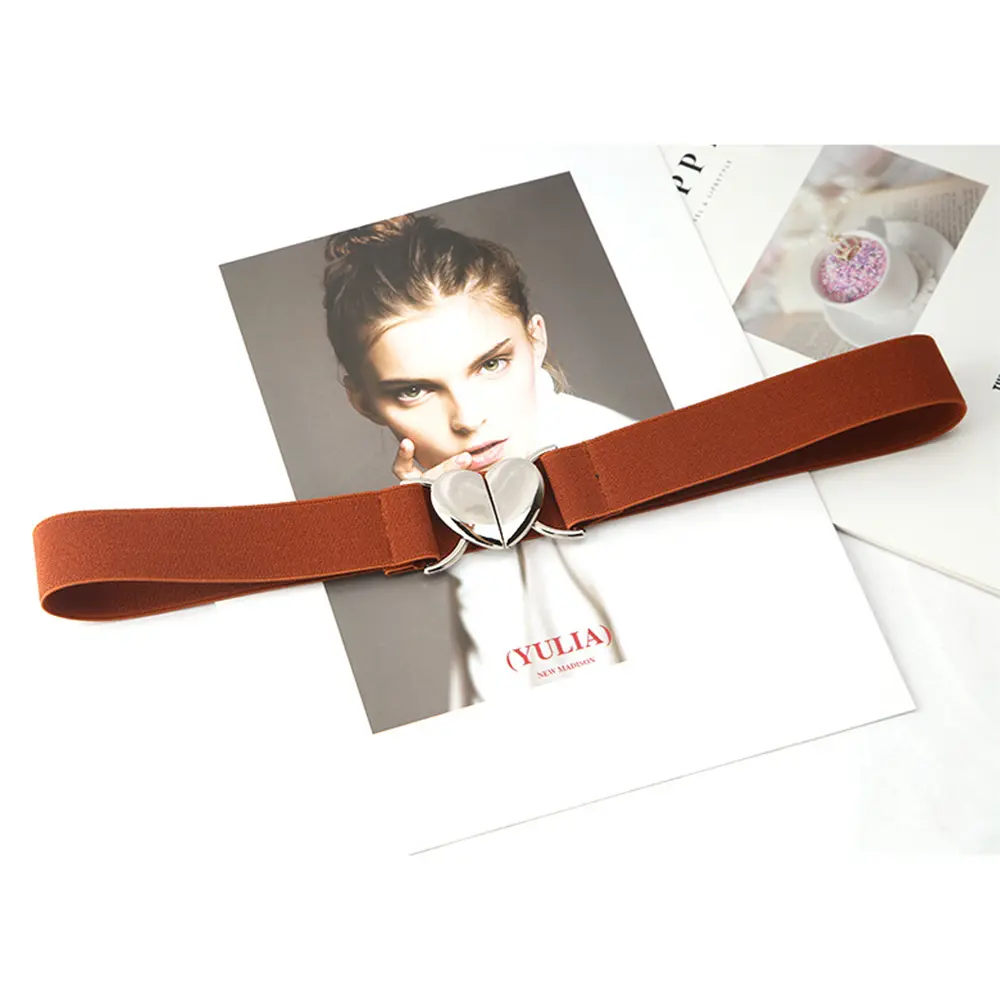 Elastic Thin Belt Elastic Metal Buckle Belt Cummerbund Thin Waistband For Daily Wear Coat Decoration Party Outfits