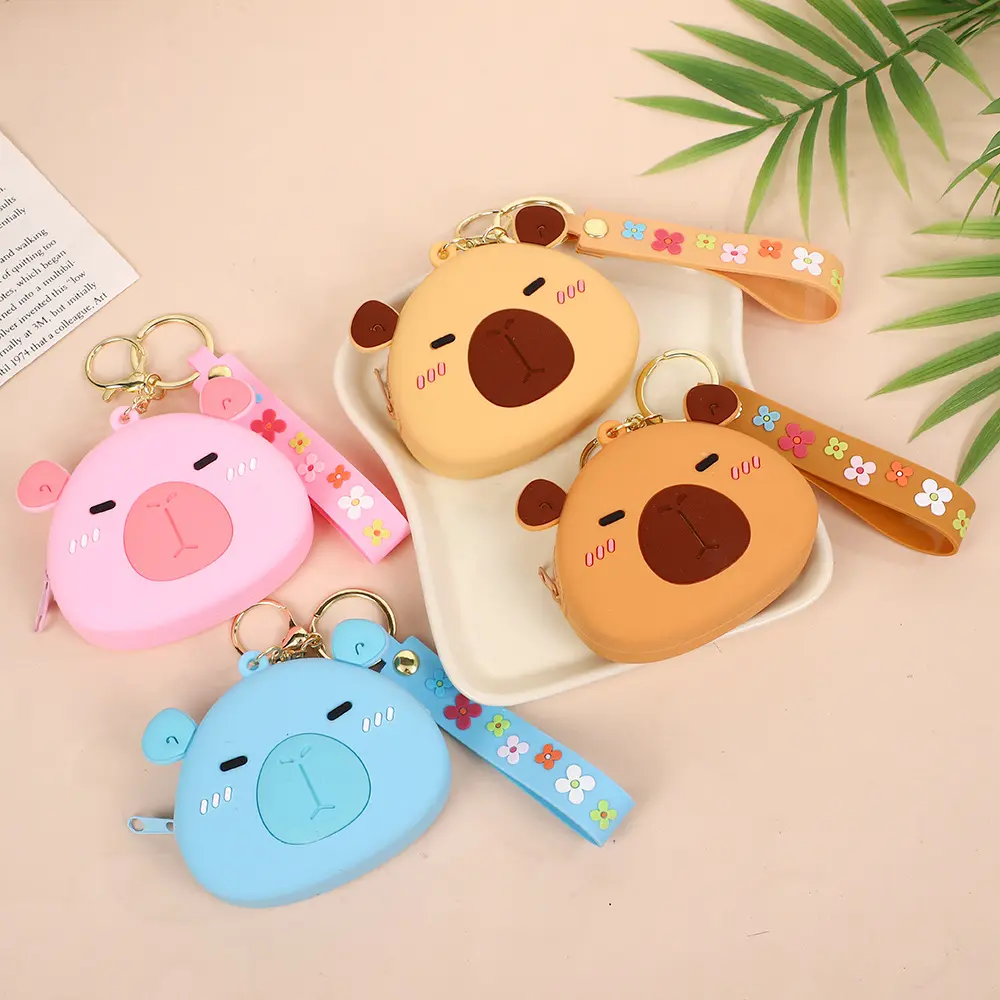 Accessories Pendant Silicone Cartoon Coin Purse Bag Charm Animal Coin Purse For Birthday Gift Party Favors Travel Accessory