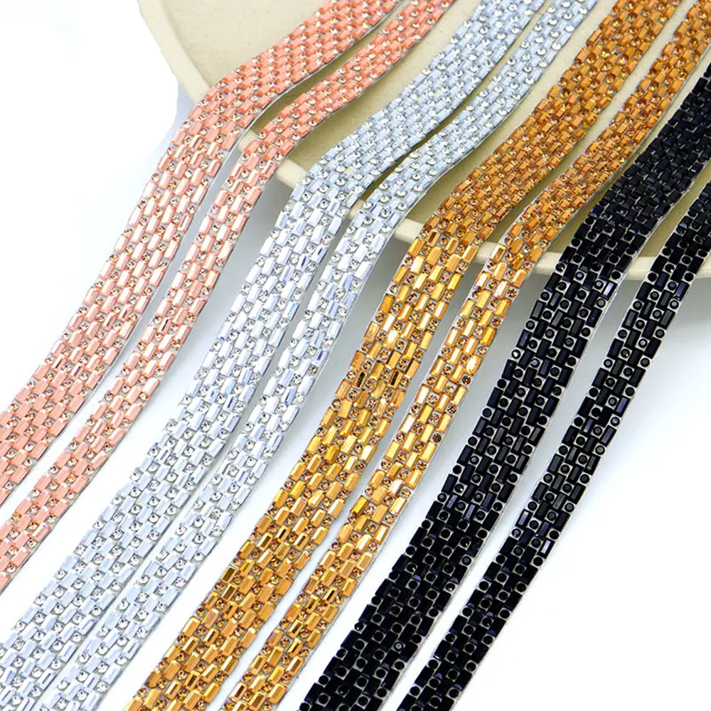 Self Adhesive Rhinestone Crystal Stickers Ribbon DIY Decoration Rhinestones Sticker For Arts Crafts, DIY Event Phone Decoration