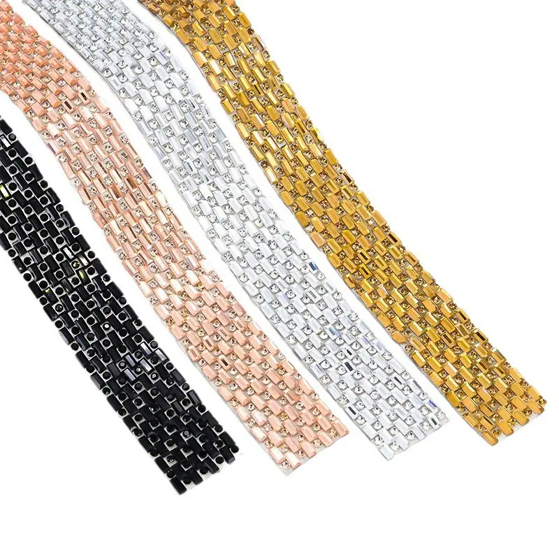Self Adhesive Rhinestone Crystal Stickers Ribbon DIY Decoration Rhinestones Sticker For Arts Crafts, DIY Event Phone Decoration