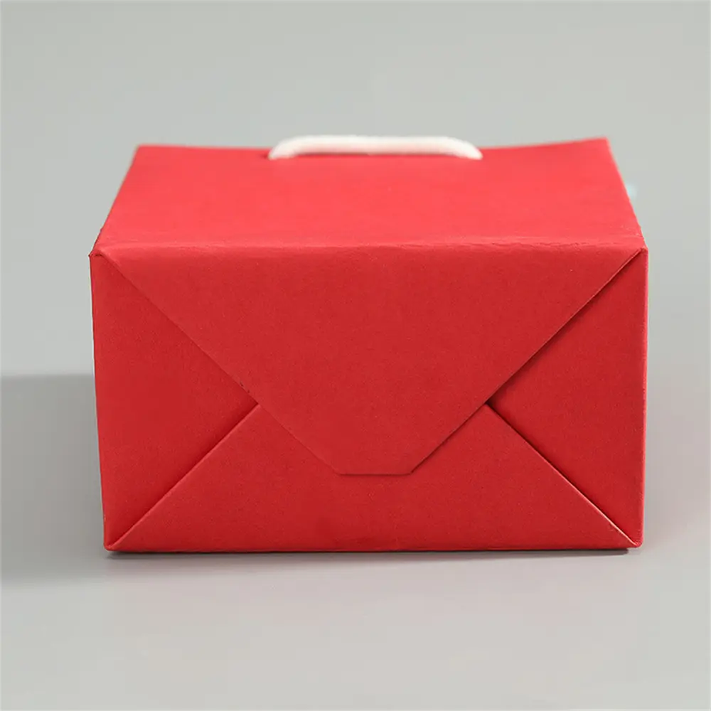 Colored Kraft Paper Bags Hand-Held Paper Bags Rectangular Gift Candy Colorful Shopping Bags Party Birthday Supplies Shopping Bag