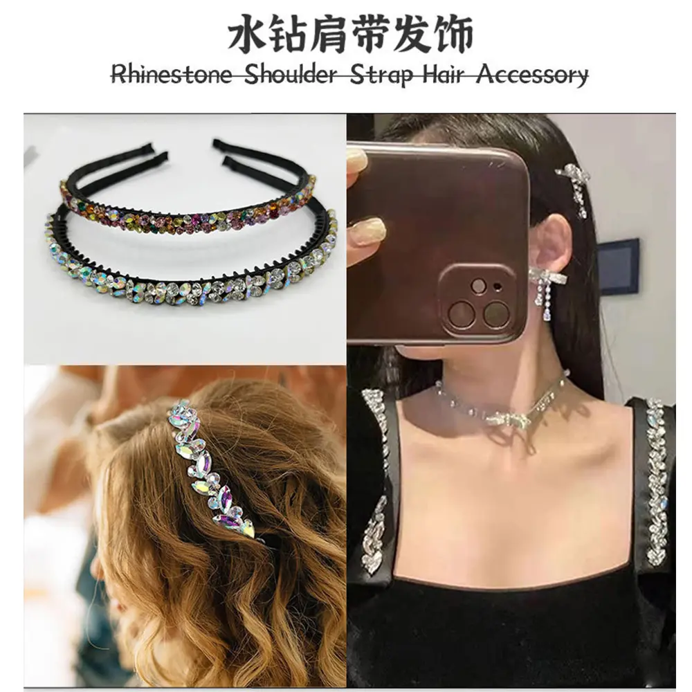 Rhinestone Chain with Artificial Pearl Pendant Fancy Silver Gold Base Claw Sew On Clothes Strass Crystal Rhinestone Garment DIY