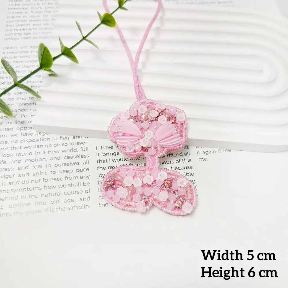 3D Handmade Rhinestone Beaded Starfish Flower Patch Maple Leaf Cloth Sticker Bag Charm Clothing Accessories Crystal Pendant