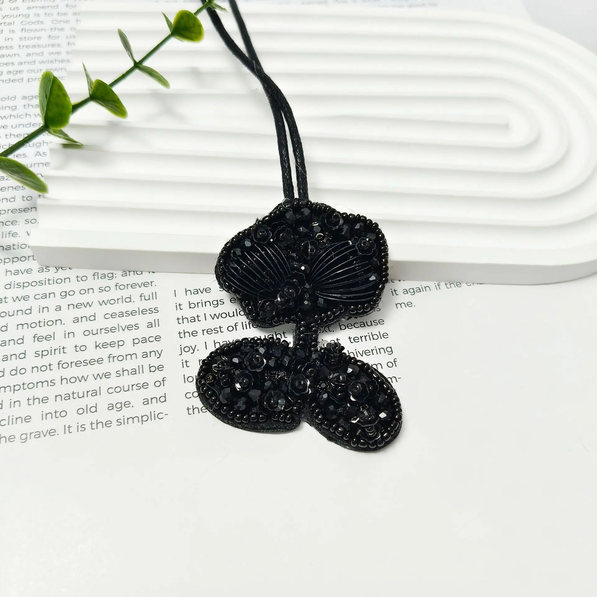 3D Handmade Rhinestone Beaded Starfish Flower Patch Maple Leaf Cloth Sticker Bag Charm Clothing Accessories Crystal Pendant