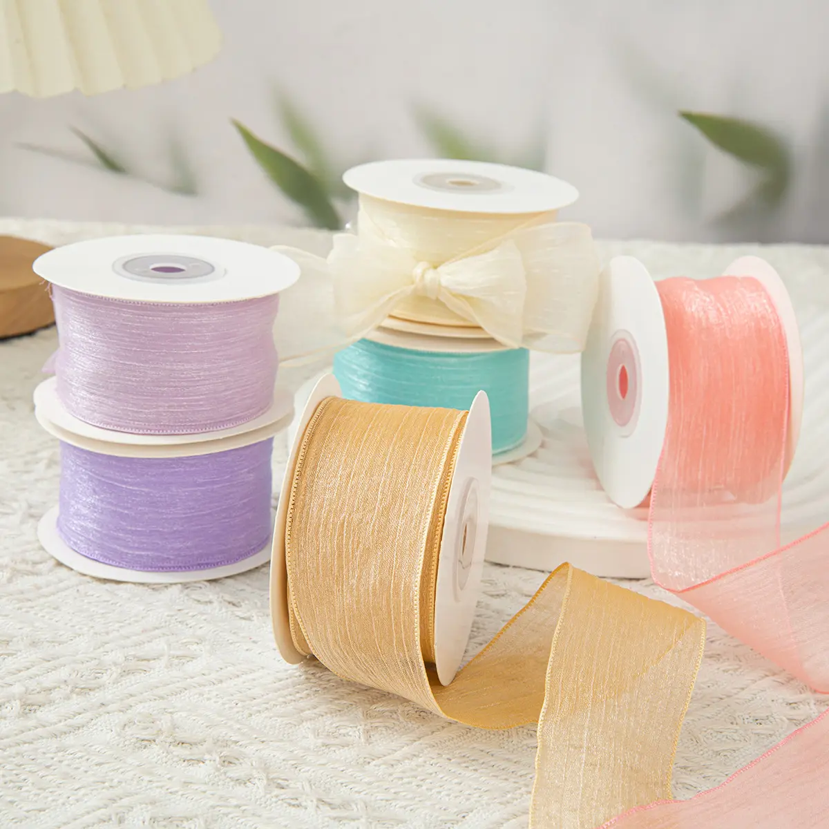 Gift Wrapping Ribbon Soft Diy Ribbon Organza Ribbon Smooth For Bow Making Home Decor Wedding Decor