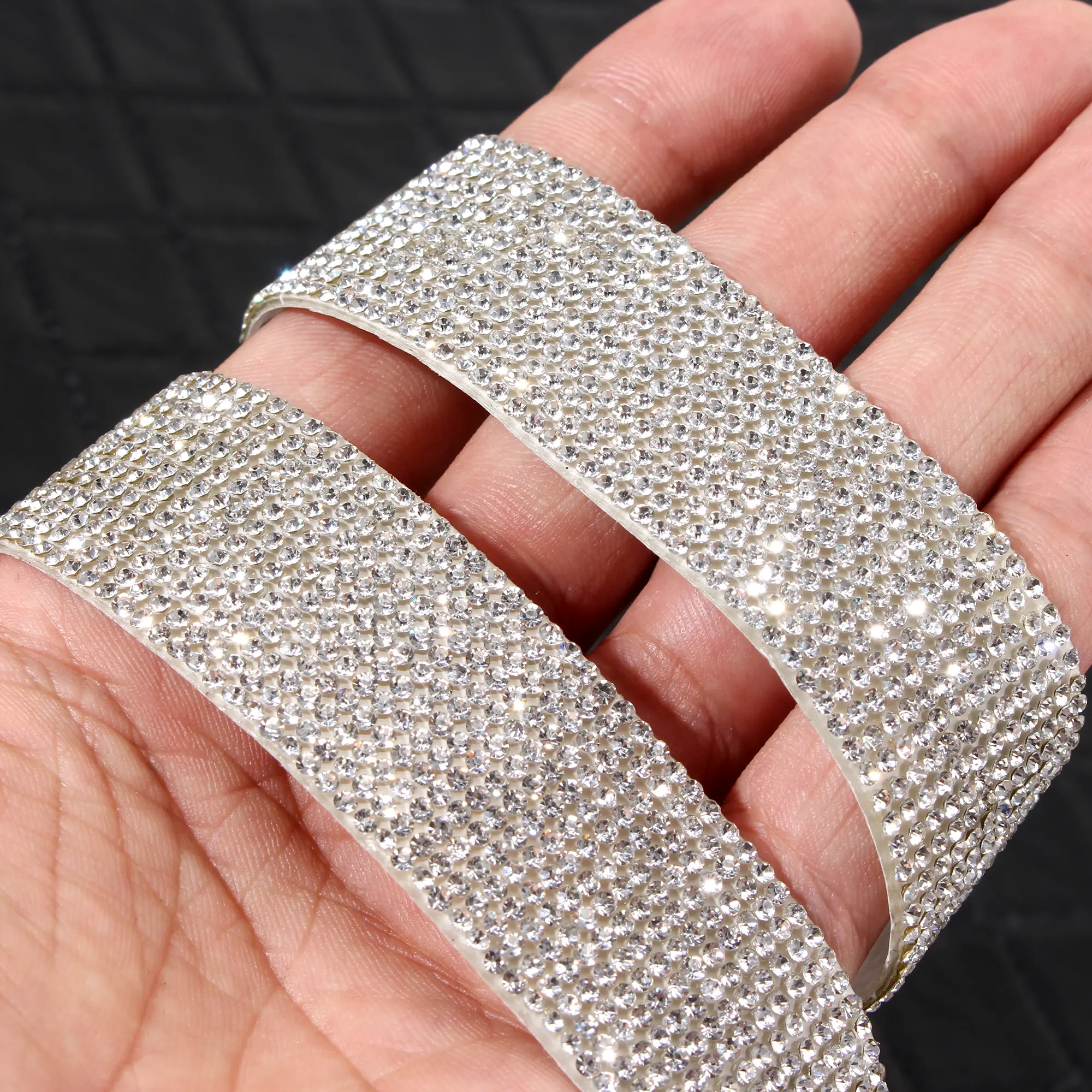 Self Adhesive Crystal Rhinestone Diamond Ribbon DIY Decoration Sticker Rhinestones for Arts Crafts, DIY Event Car Phone Decor