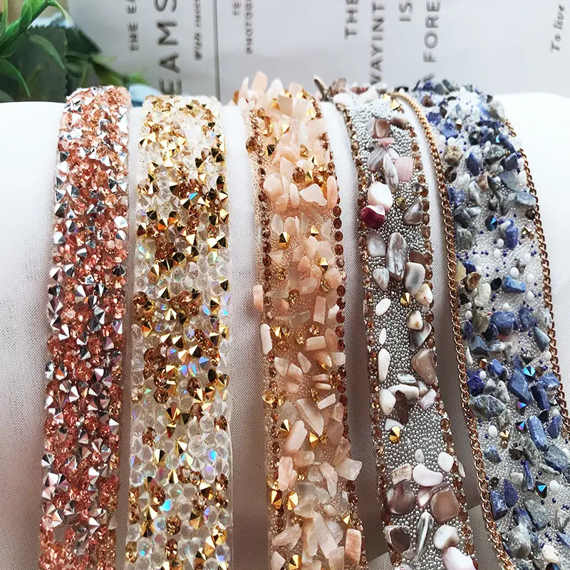Diamond Belt Gemstone Lace Diamond Belt Back Glue Ironing Diamond Code Chain DIY Clothing Shoes Bag Ironing Hand Sewing