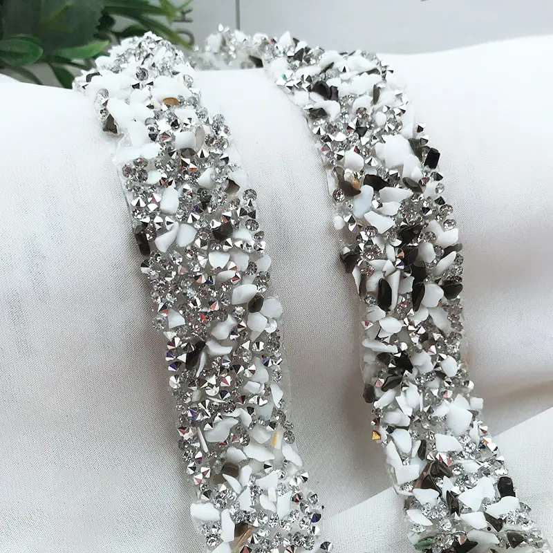 Diamond Belt Gemstone Lace Diamond Belt Back Glue Ironing Diamond Code Chain DIY Clothing Shoes Bag Ironing Hand Sewing