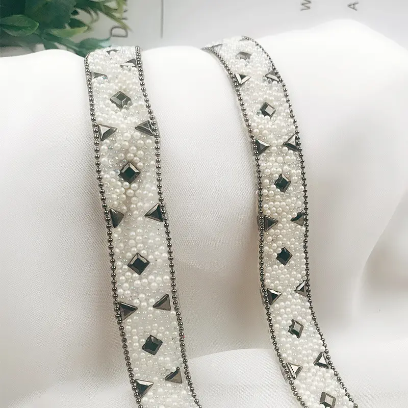 Diamond Belt Gemstone Lace Diamond Belt Back Glue Ironing Diamond Code Chain DIY Clothing Shoes Bag Ironing Hand Sewing