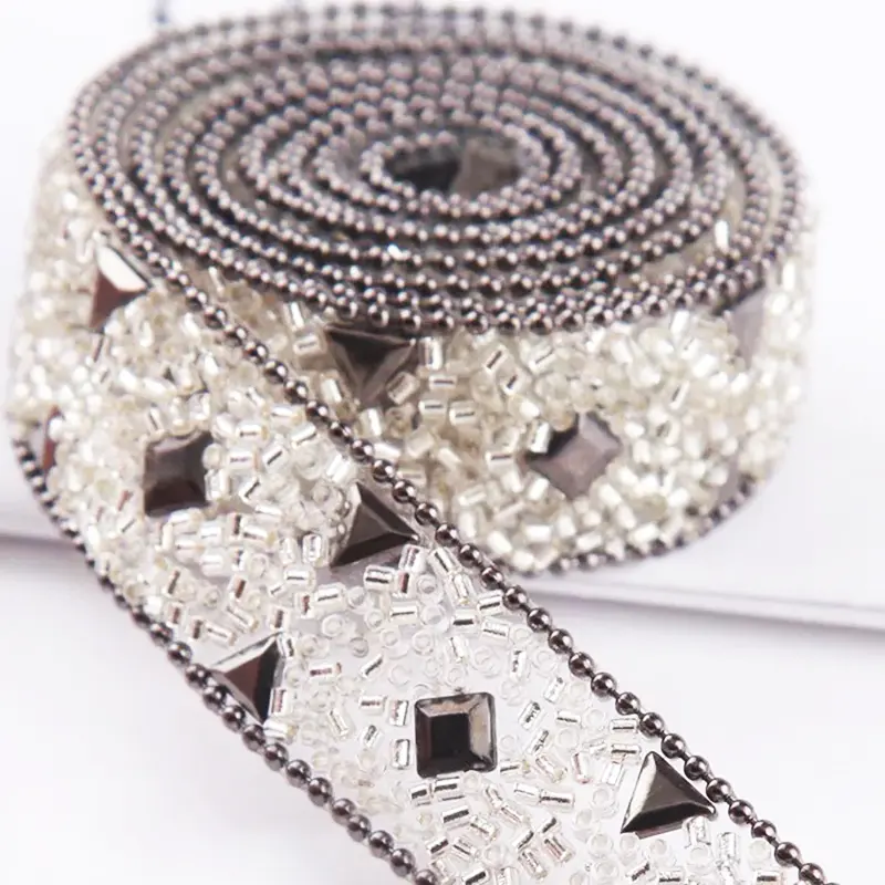Diamond Belt Gemstone Lace Diamond Belt Back Glue Ironing Diamond Code Chain DIY Clothing Shoes Bag Ironing Hand Sewing