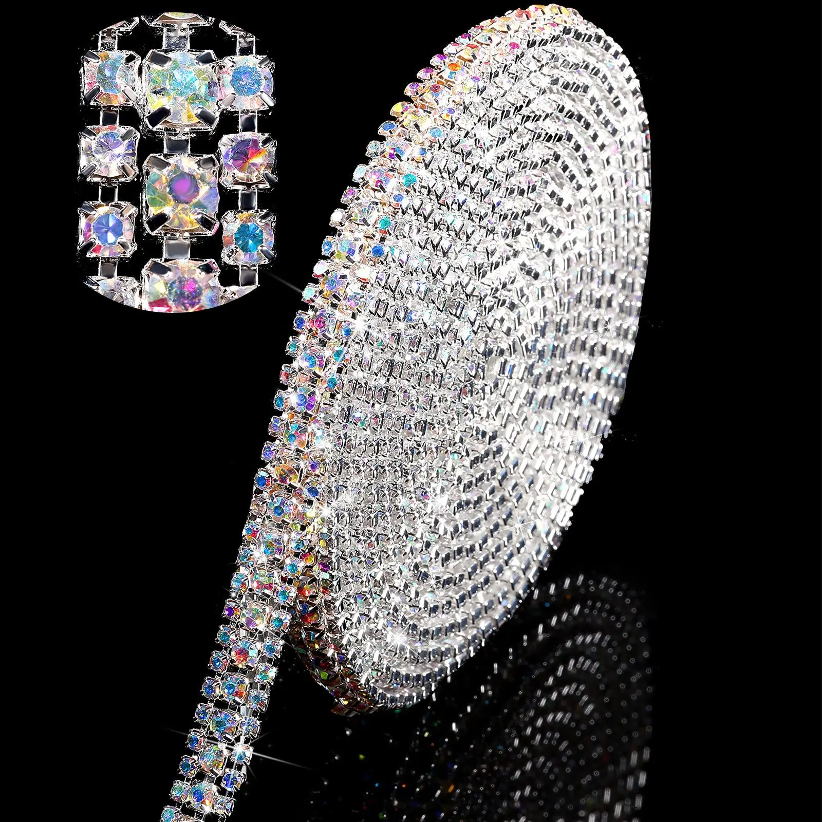 Glass Rhinestone Strass Garment Accessories Strass Crystal AB High Density Sew On Clothes For Fashion DIY Apparel