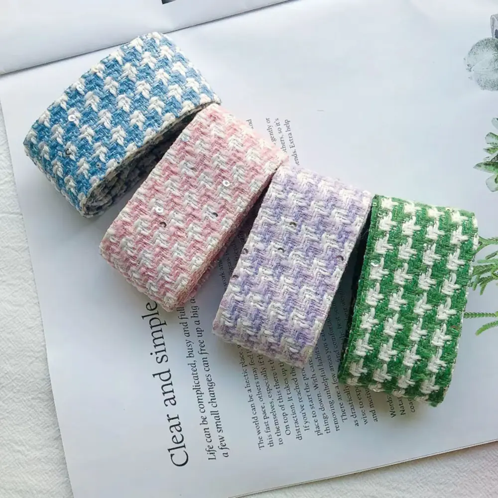 1M/Roll 4CM Color Woolen Fabric With Children's Hair Accessories Handmade Bow For Gift Wrapping Wedding Birthday Party Decor Bow