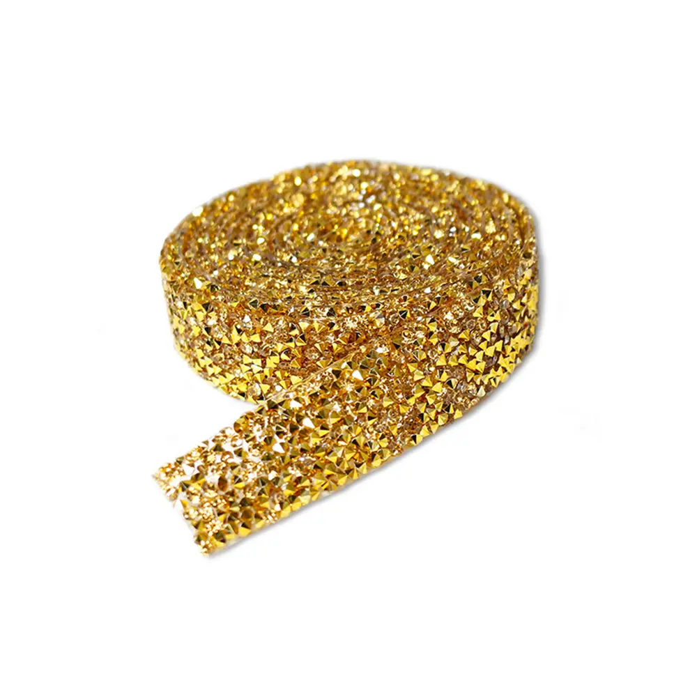 1 Yard 20mm Glitter Rhinestone Chain Tape Trim Resin Crystal Decoration DIY Belt Garment Strass Hotfix Applique Craft