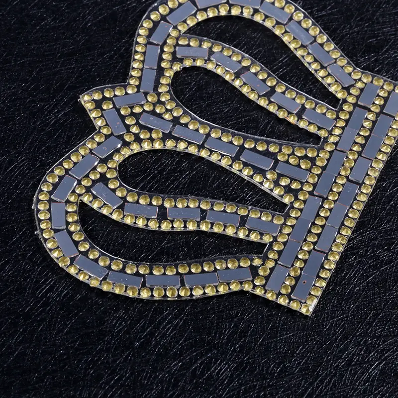 Crown Rhinestone Patch Sticker Glass Hot Drill Hot Picture Patch Cloth Sticker Adhesive Clothing Cap DIY Craft Accessories