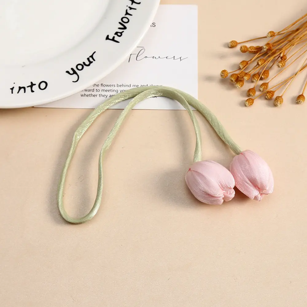 Sweet Tulip Bow Flowers Cake Decoration DIY Hairband Pillows Bags Crochet Patches Decorative 3D Flowers Garment Accessories