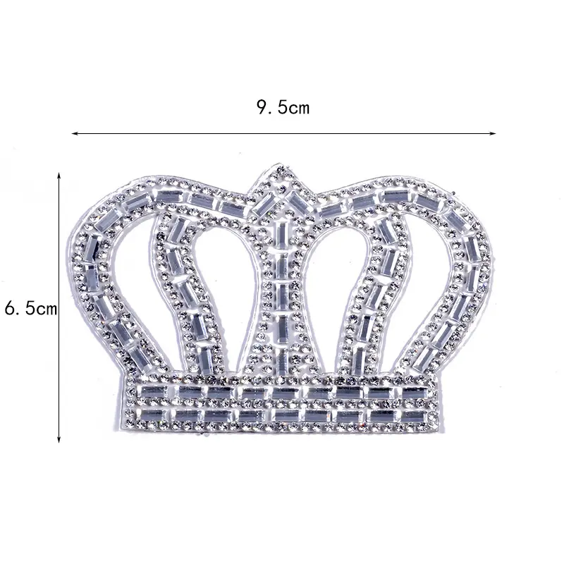 Crown Rhinestone Patch Sticker Glass Hot Drill Hot Picture Patch Cloth Sticker Adhesive Clothing Cap DIY Craft Accessories