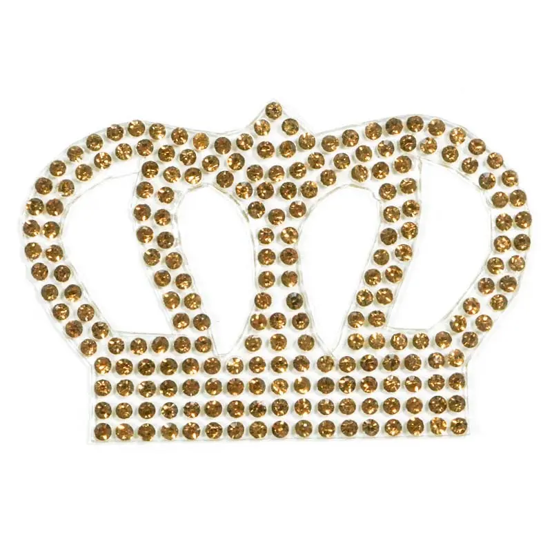 Crown Rhinestone Patch Sticker Glass Hot Drill Hot Picture Patch Cloth Sticker Adhesive Clothing Cap DIY Craft Accessories