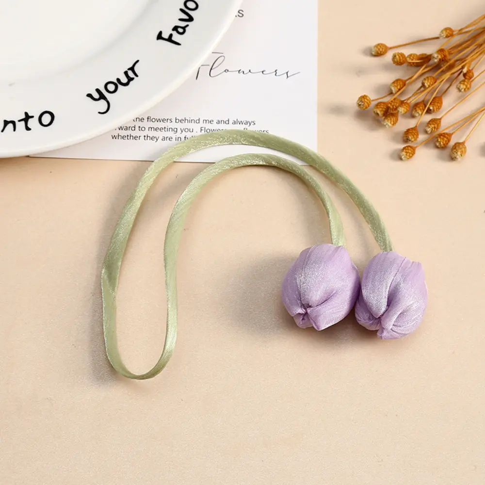 Sweet Tulip Bow Flowers Cake Decoration DIY Hairband Pillows Bags Crochet Patches Decorative 3D Flowers Garment Accessories
