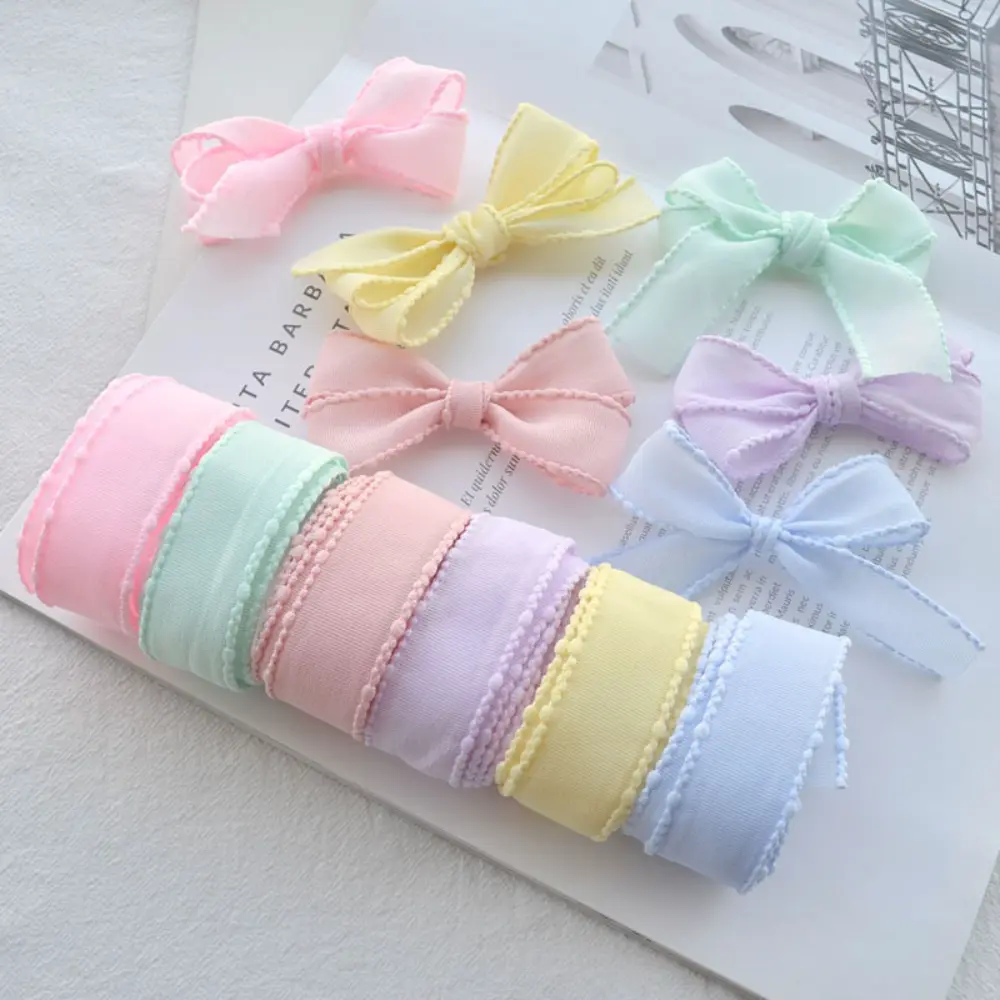 25MM New Drum Edge Spring Color Ribbon Handmade DIY Jewelry Accessories Homemade Bow Hair Clip Hair Rope Material