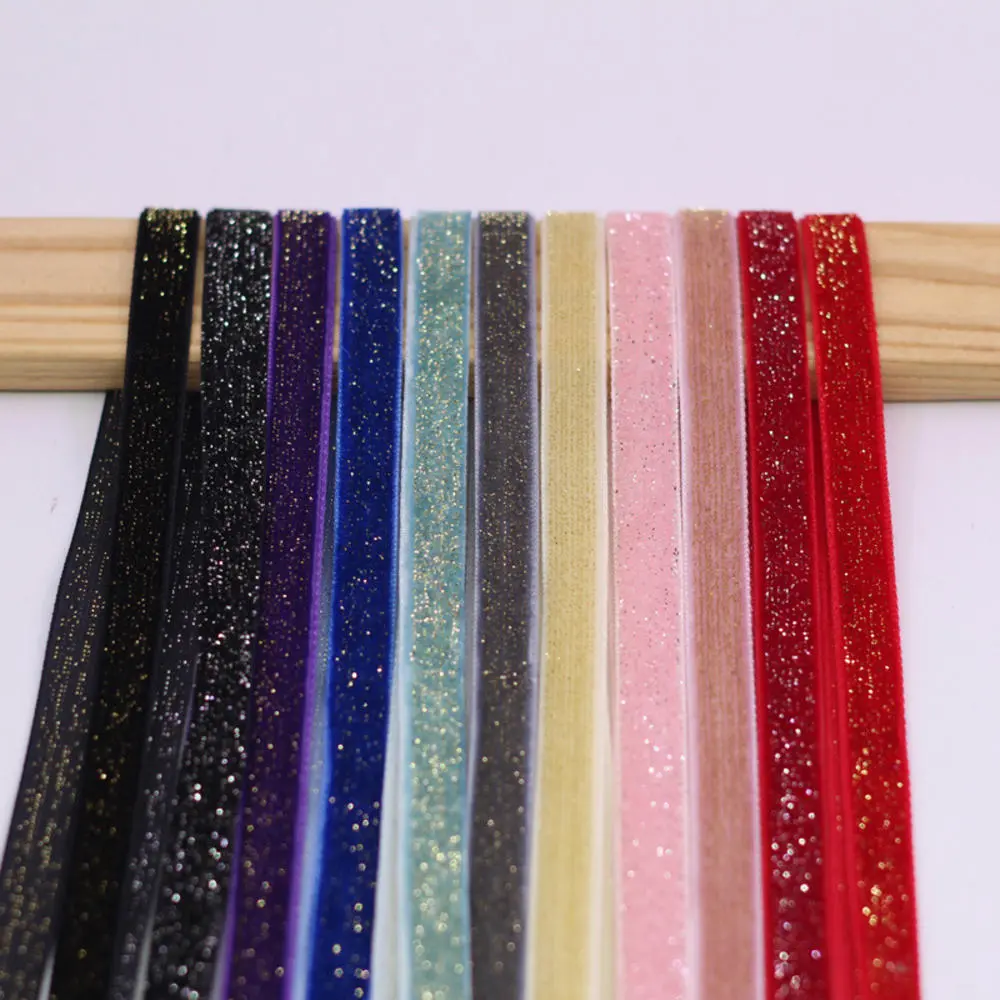 1Yards/Roll 1cm Plush Ribbon Roll DIY Bow Hair Clip Material Package Handmade Hair Accessories Gift Wrapping Wedding Party Decor
