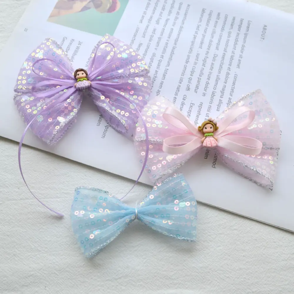 1M 5.5CM Double Layered Sequin Fabric With Edge Stitching Children's Princess Hair Accessories, Headwear Materials Handmade DIY