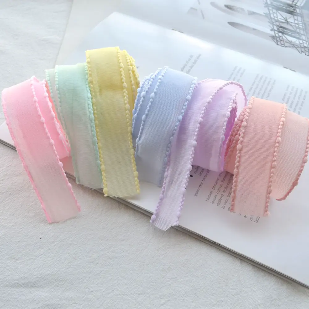 25MM New Drum Edge Spring Color Ribbon Handmade DIY Jewelry Accessories Homemade Bow Hair Clip Hair Rope Material