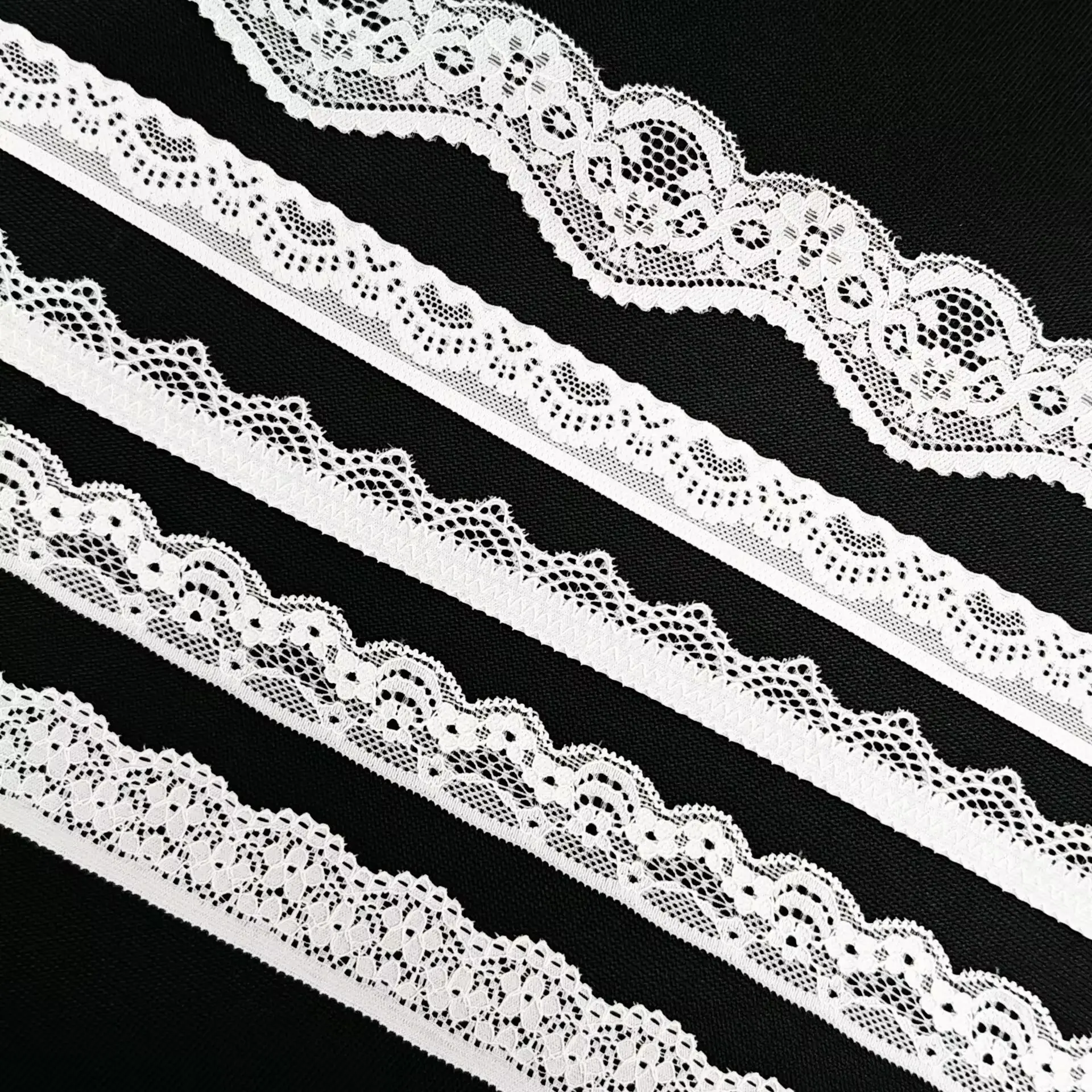 5 Yards White Lace Ribbon Soluble Embroidery Lace  Elastic Ribbon Trim Fabric For Sewing Apparel Accessories Handmade DIY Crafts
