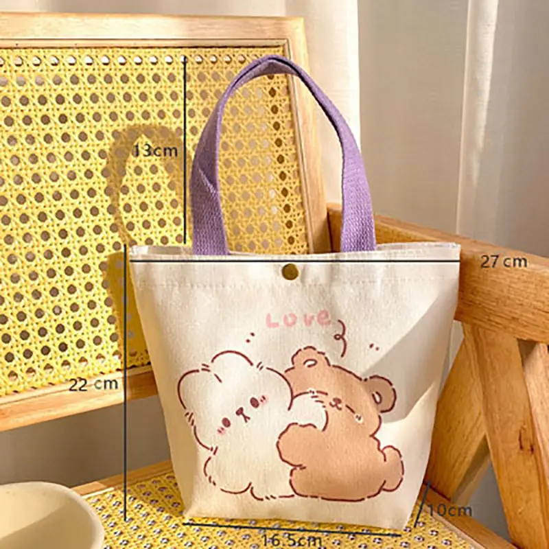 Canvas Bags Cute Cartoon Women's Blank Souvenirs, Environmental Protection, Student Advertising Gifts, Hand-held Shopping Bags